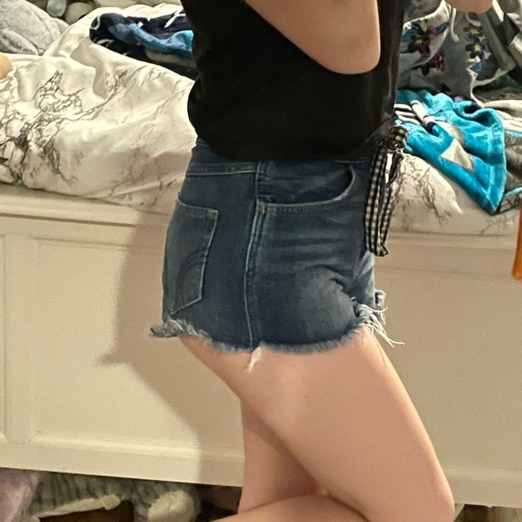 Jean shorts with removable tie - Picture 4 of 4